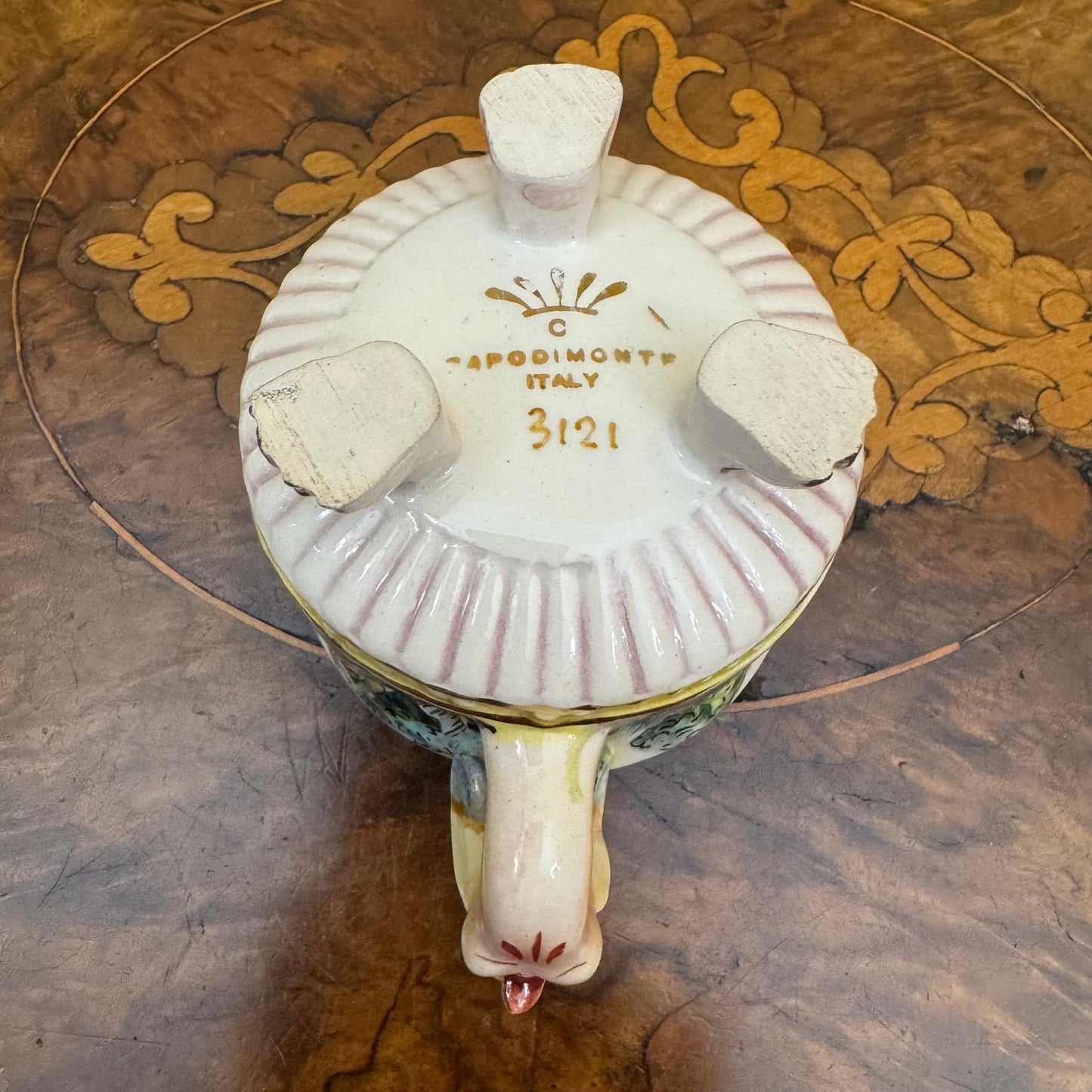 Italian Capodimonte Footed Demitasse 