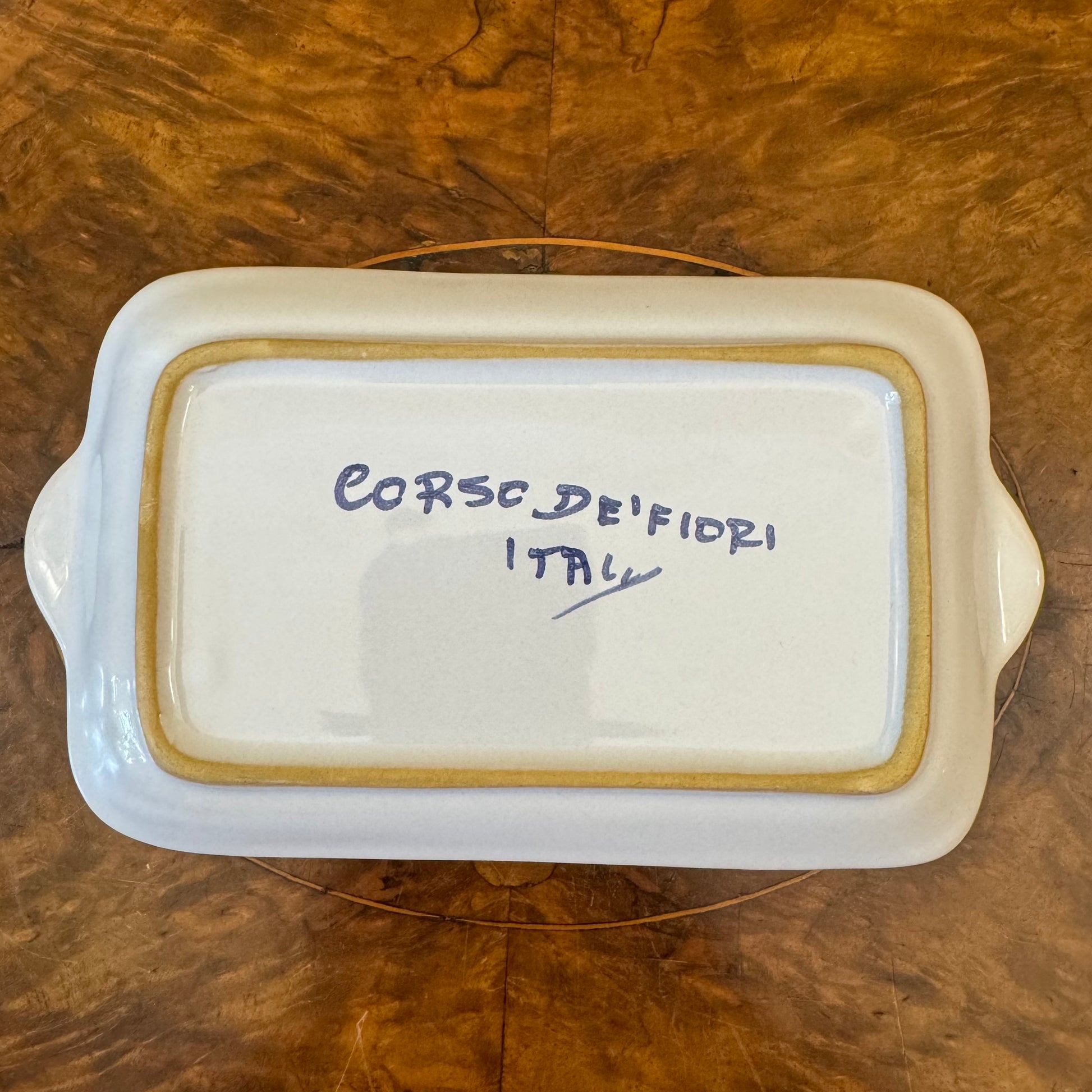  Italian Ceramic Platter with Handles