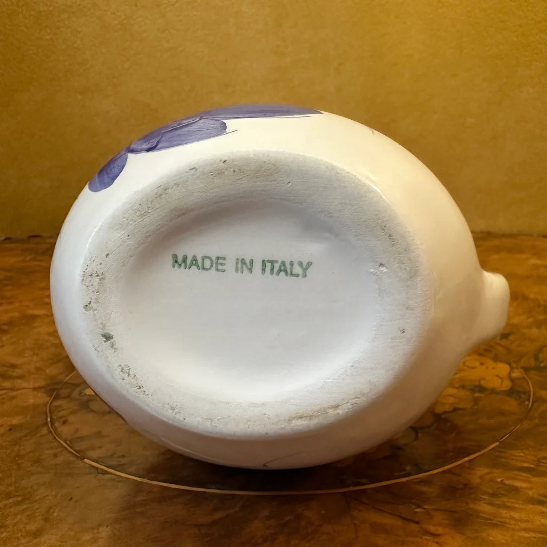 Italian Hand-Painted Rooster Jug Pitcher