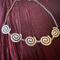 Italian Sterling Silver Spiral Necklace