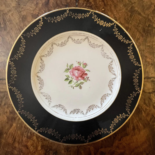 J Fryer & Sons Black Gold Dinner Plate