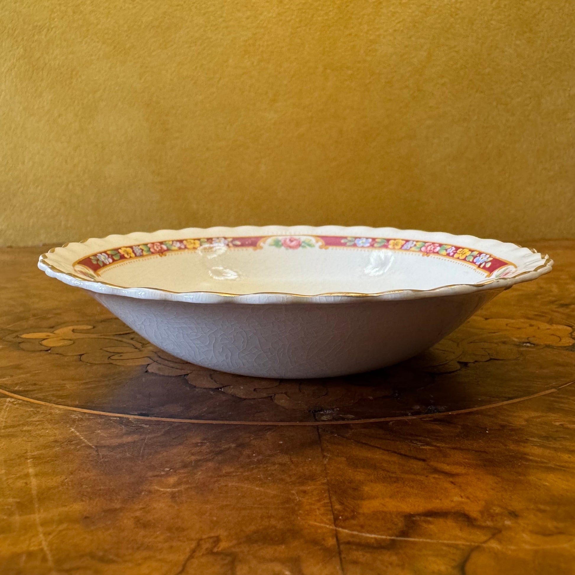 J & G Meakin Floral Border Print Bowl 