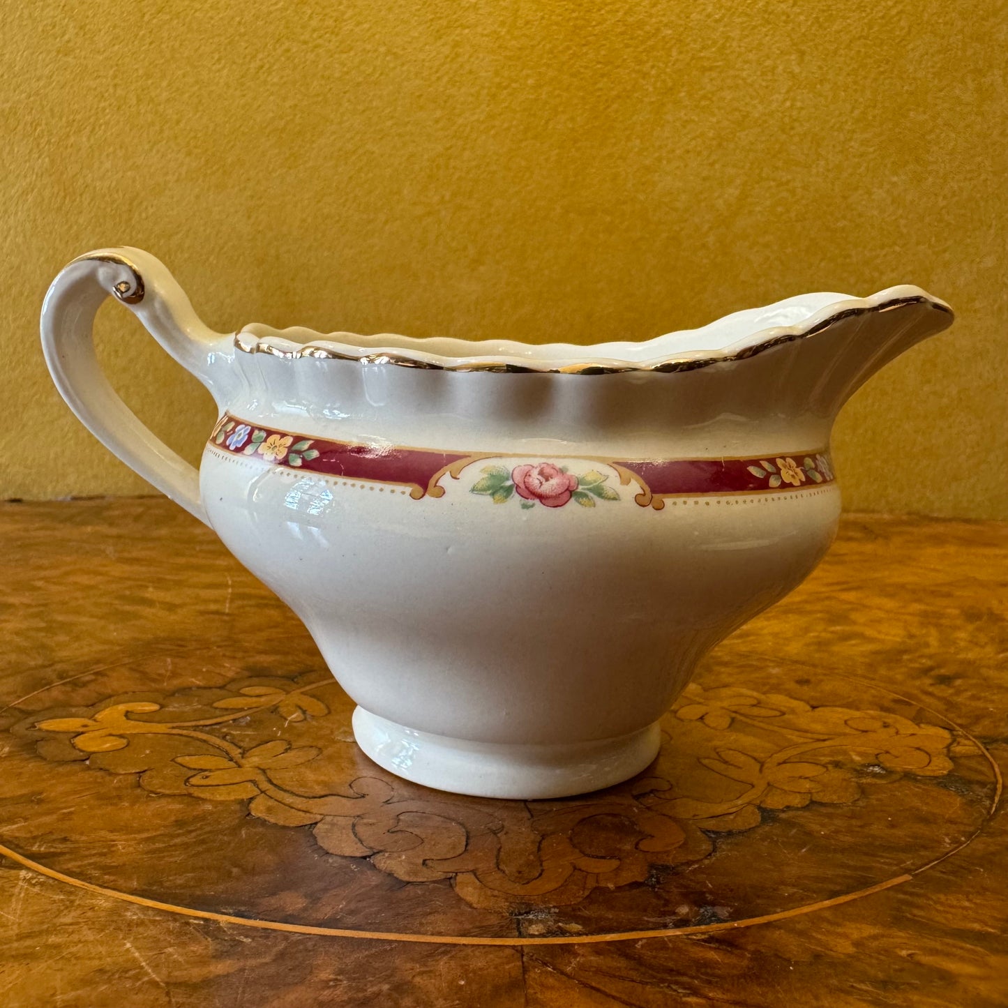 J & G Meakin Floral Border Print Jug 