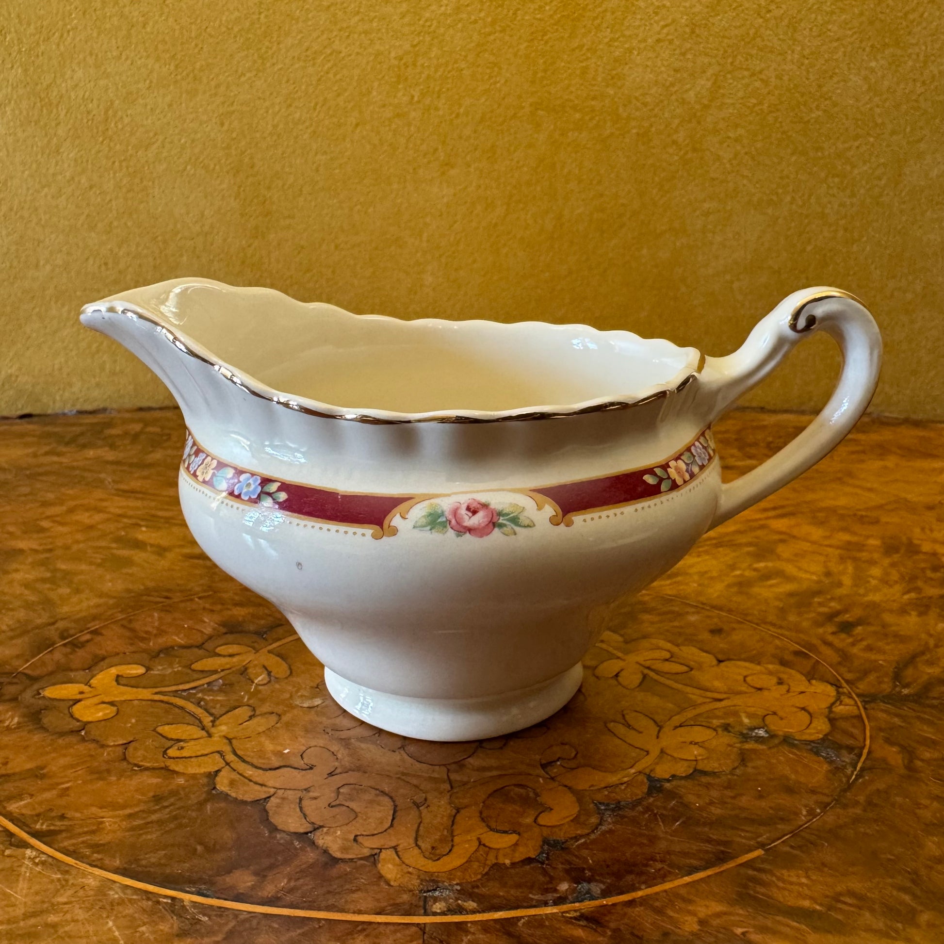 J & G Meakin Floral Border Print Milk Jug 