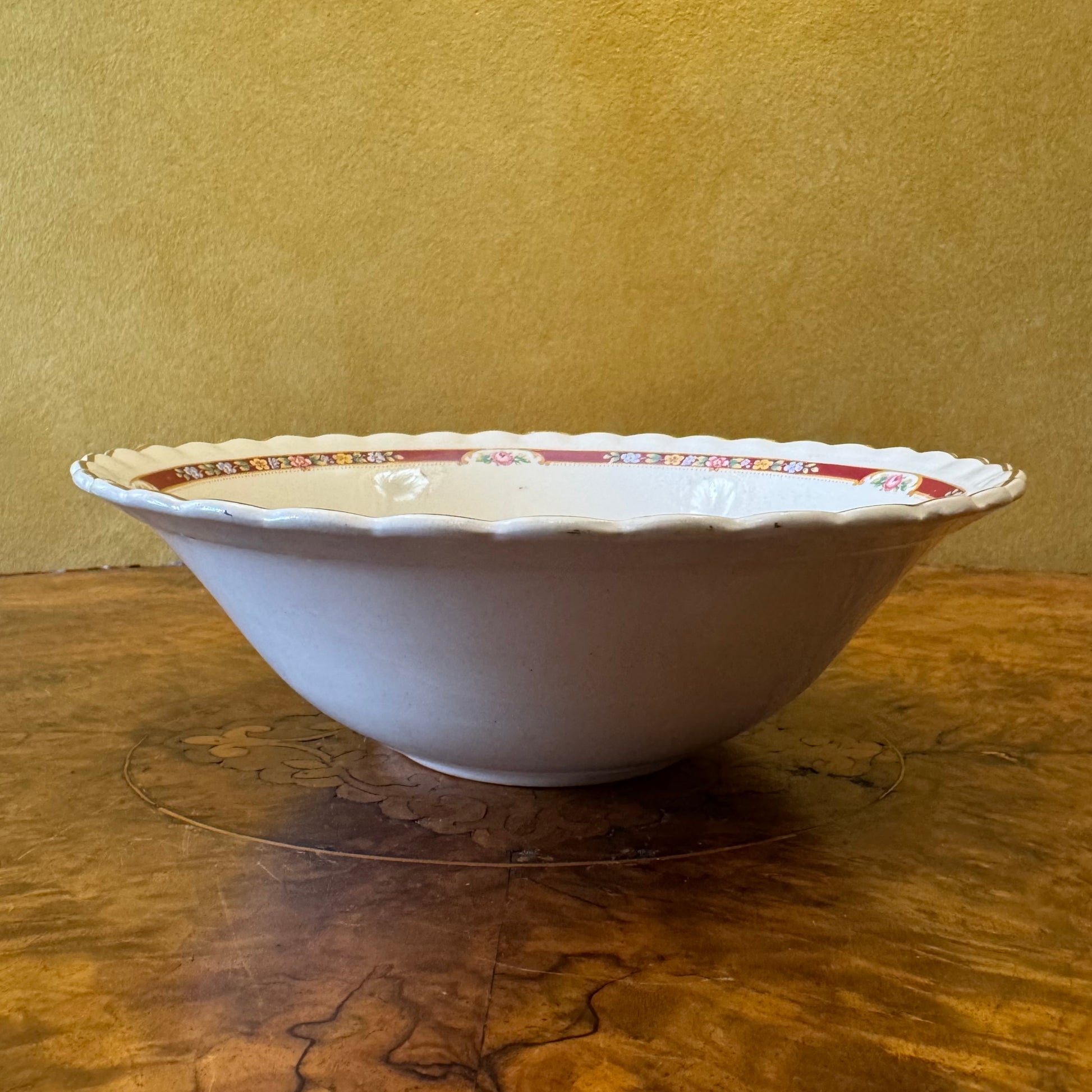 J & G Meakin Floral Border Print Salad Bowl 
