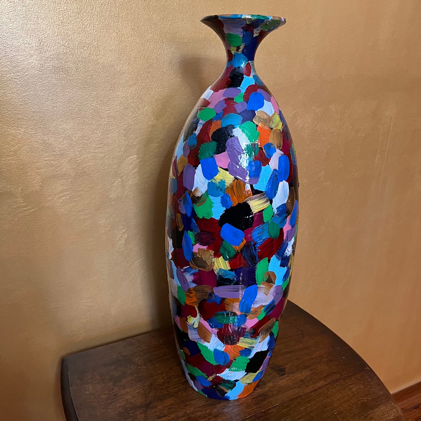 Jack Shahine Abstract Hand Painted Vase