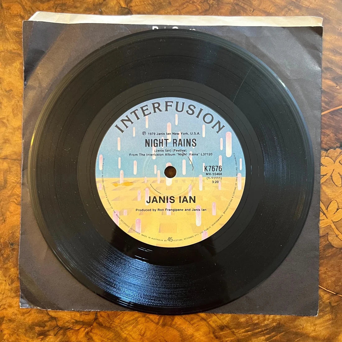 James Ian Night Rains/ Fly Too High Vinyl Record