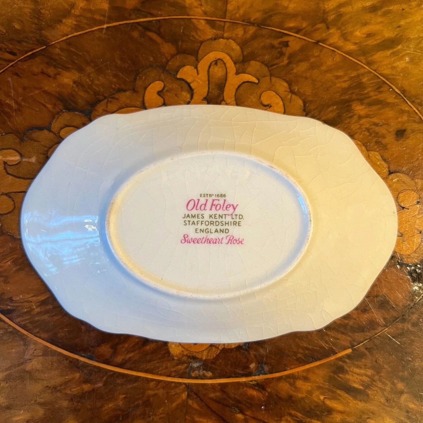 Vintage James Kent Old Foley Sweetheart Rose Small Trinket Dish