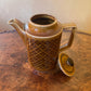 Vintage Retro Japanese 1970s Brown Circle Coffee Pot