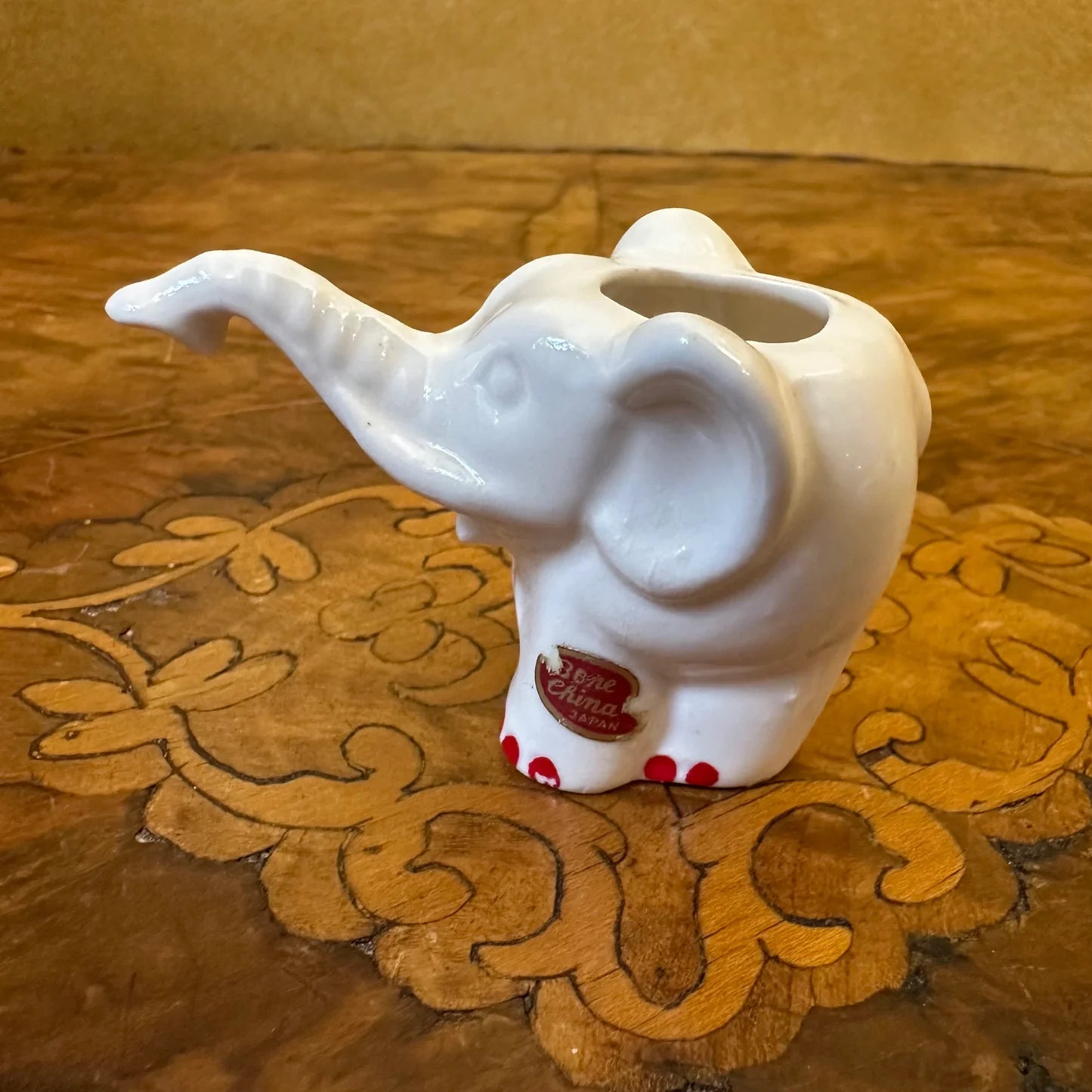 Vintage Japanese Bone China Elephant Ornament