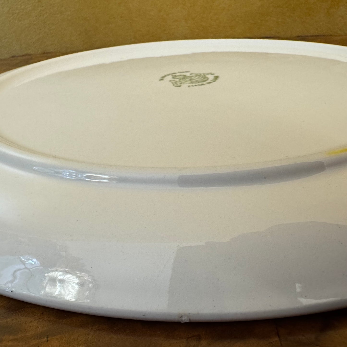 Japanese Ceramic Fruit Print Cake Plate 