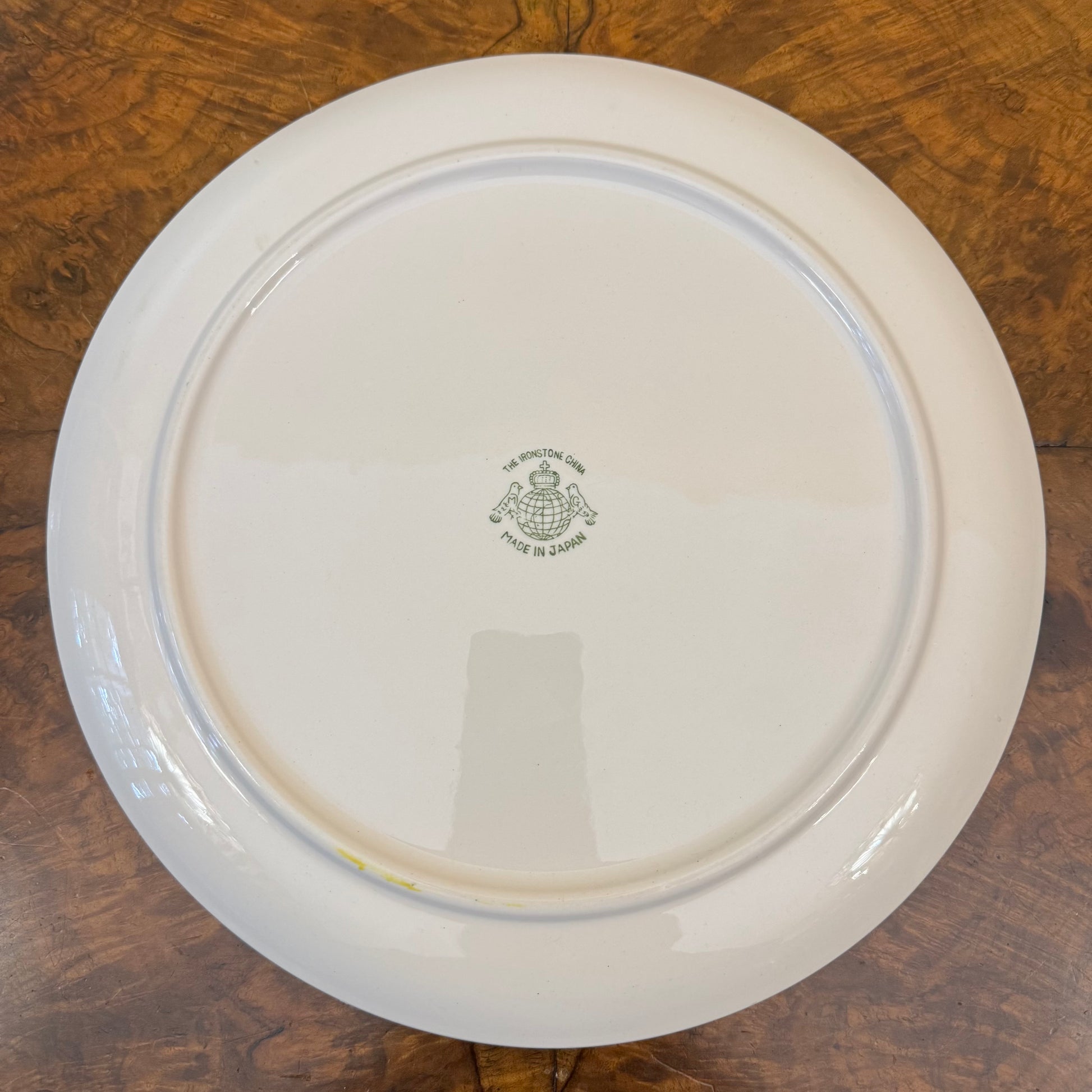 Japanese Ceramic Fruit Print Cake Plate & Pie 