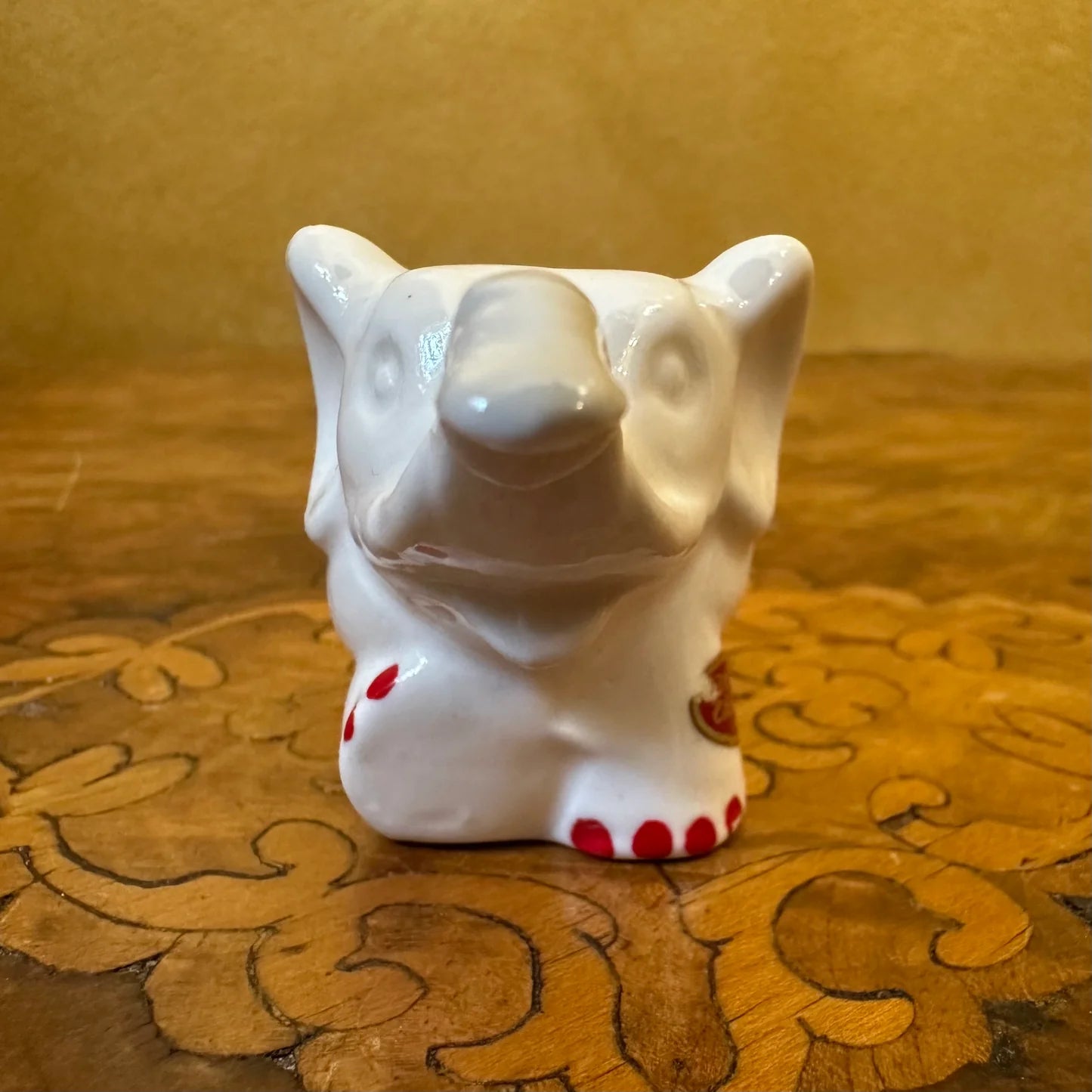 Vintage Japanese Bone China Elephant Ornament