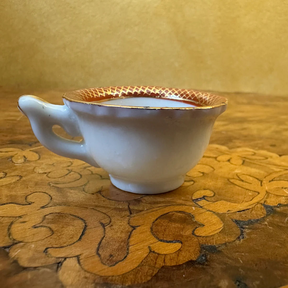 Vintage Japanese Courting Print Miniature Tea Cup