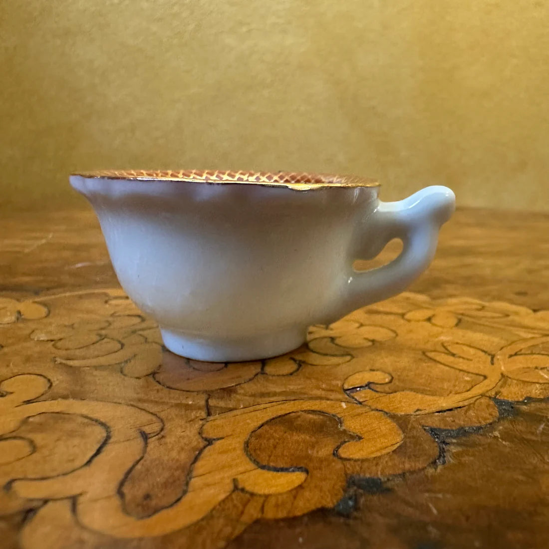 Vintage Japanese Courting Print Miniature Tea Cup