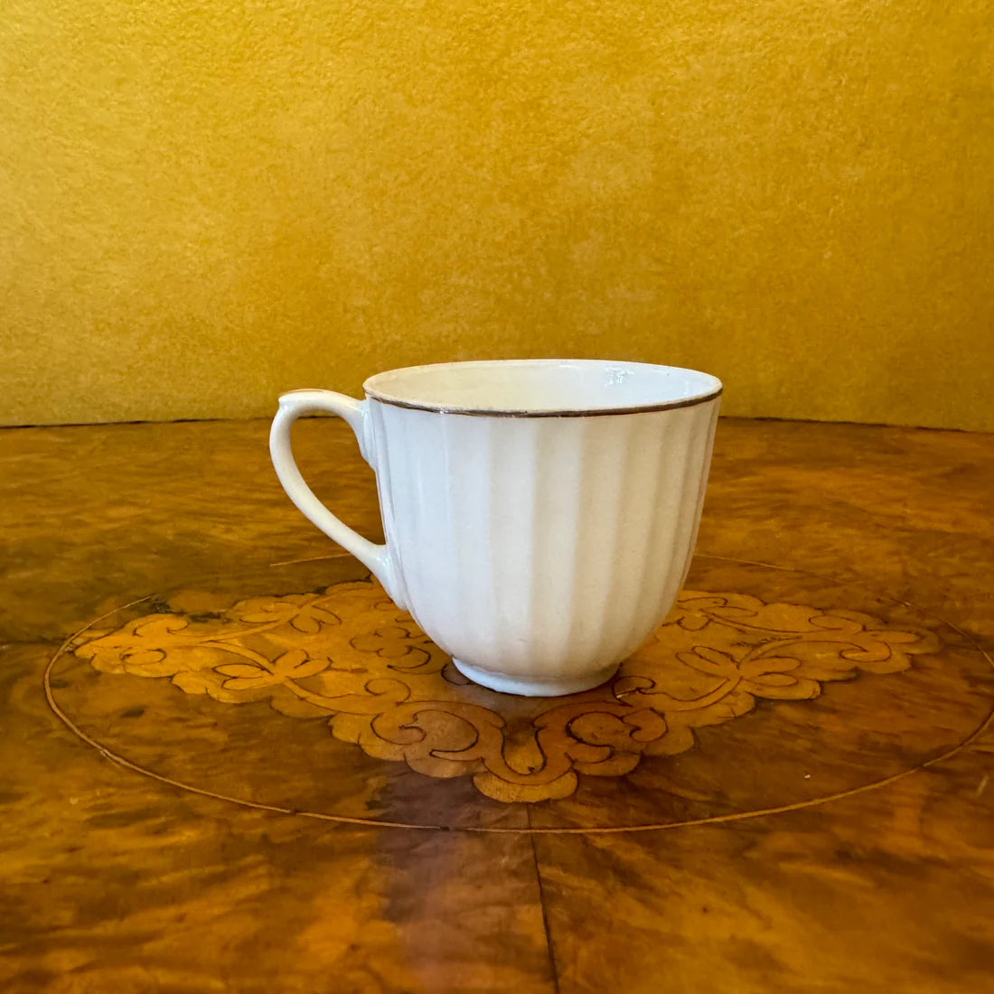 Vintage Japanese Floral Print Demitasse Coffee Cup & Saucer