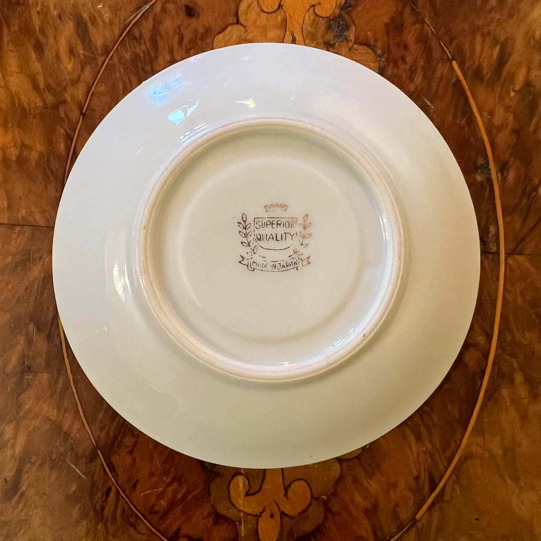 Vintage Japanese Floral Print Coffee Saucer