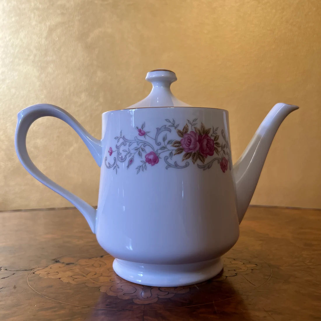 Vintage Japanese Floral Teapot