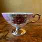 Vintage Japanese Pink Floral Lusterware Tea Cup & Saucer