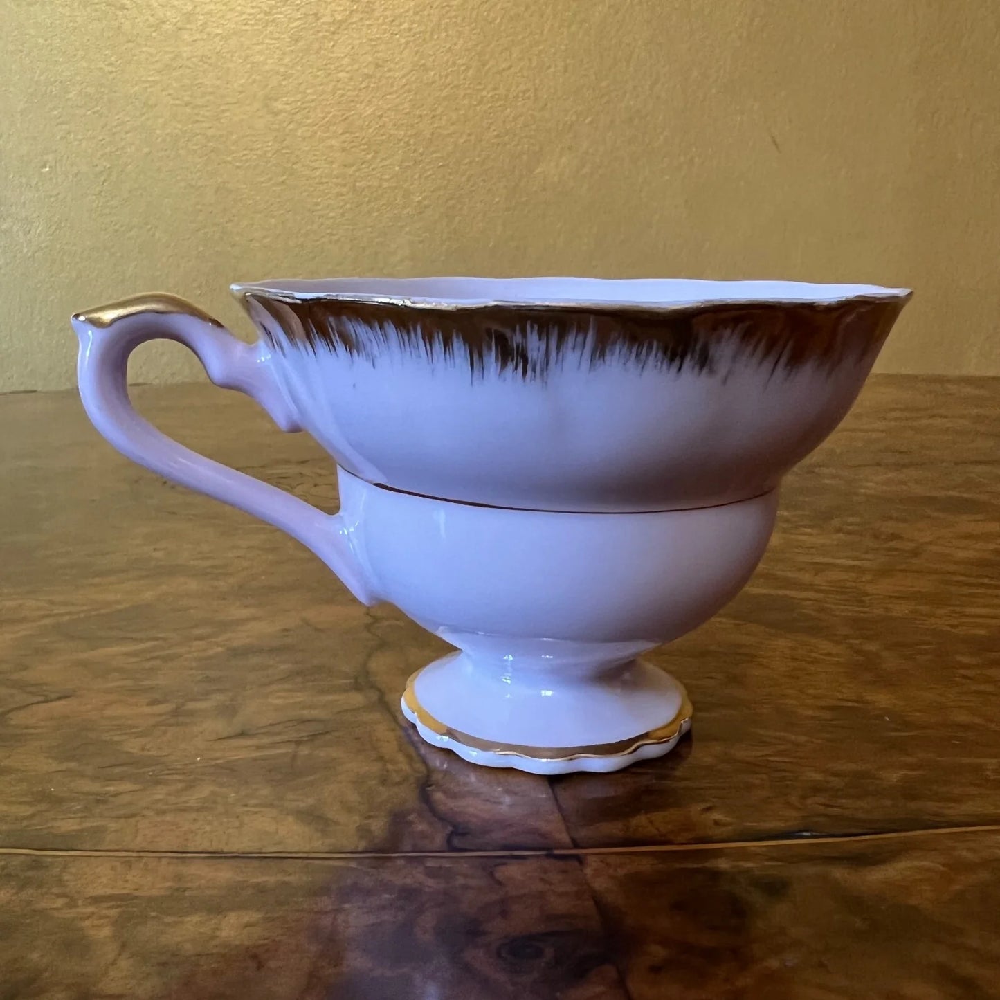 Vintage Japanese Pink Floral Tea Cup Trio Set