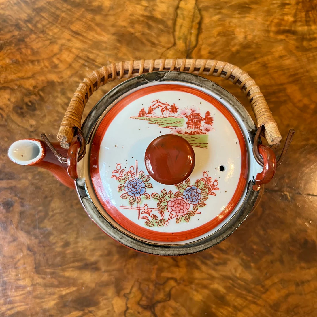 Vintage Japanese Print Teapot