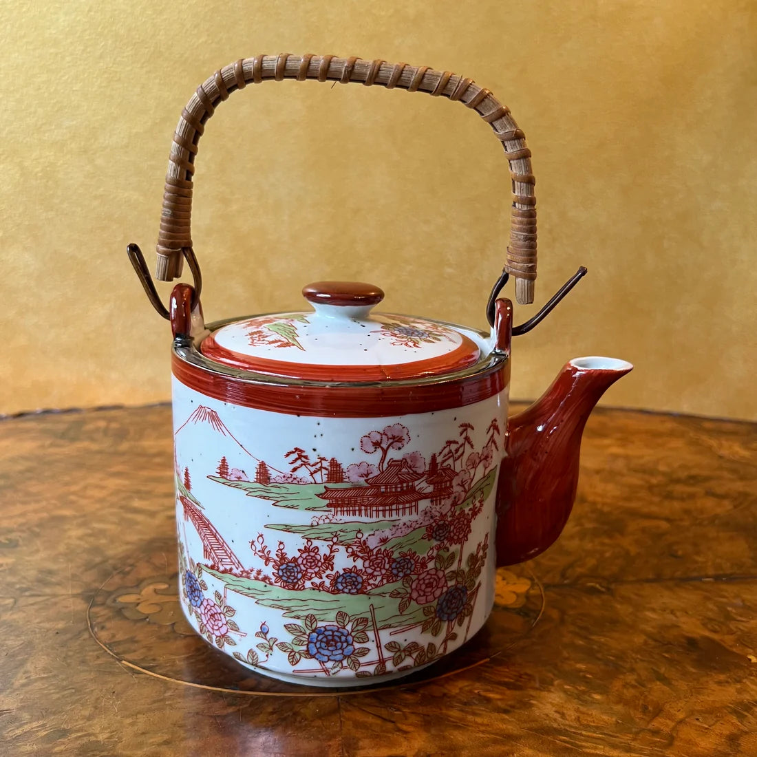 Vintage Japanese Print Teapot