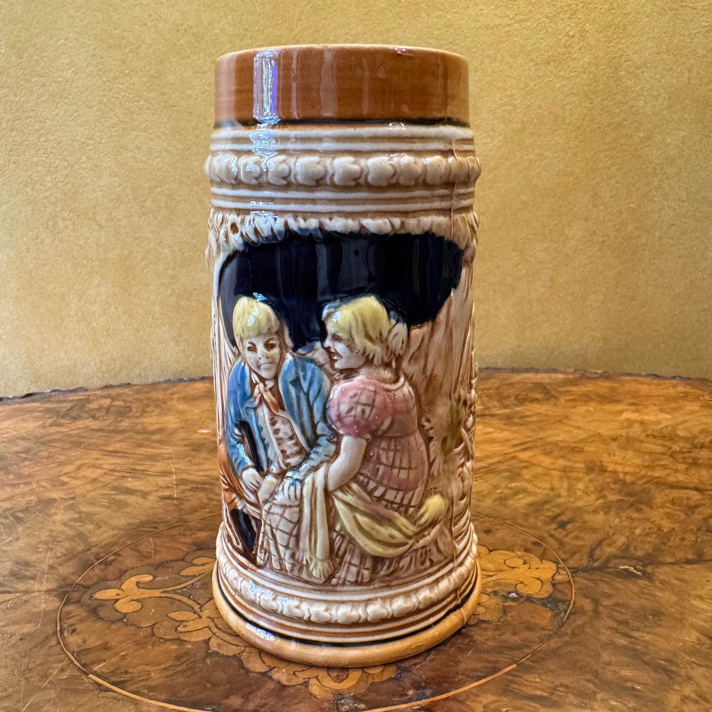 Japanese Scene Print Beer Stein Mug 