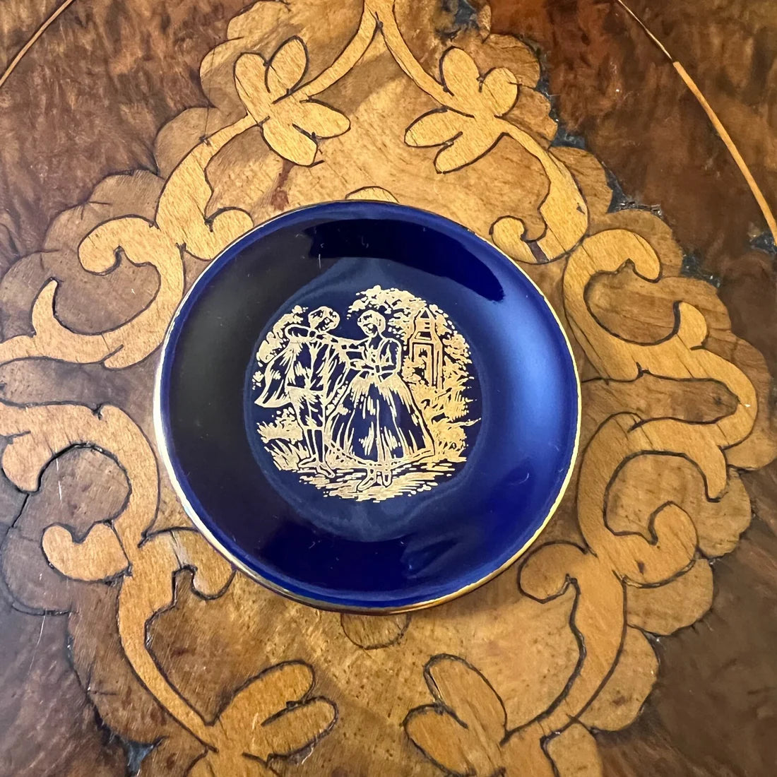 Japanese Style Limoges Miniature Tea Cup & Saucer