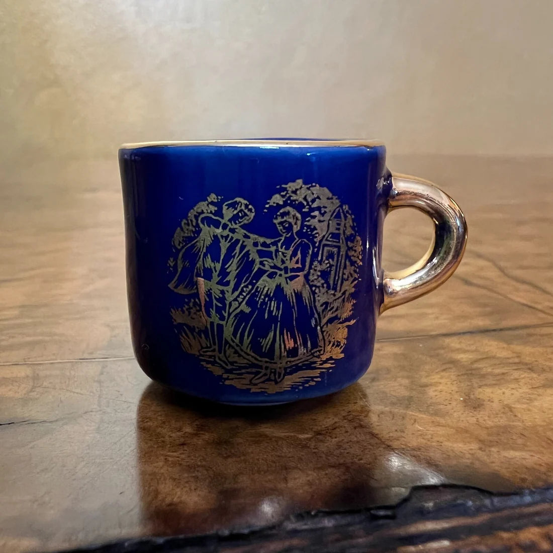 Japanese Style Limoges Miniature Tea Cup & Saucer