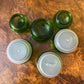 Belgium Green Glass Apothecary Jars