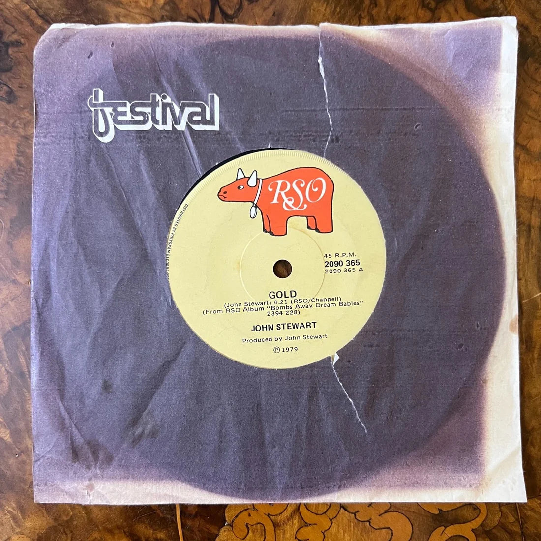 John Stewart Comin' Out Of Nowhere/ Gold Vinyl Record