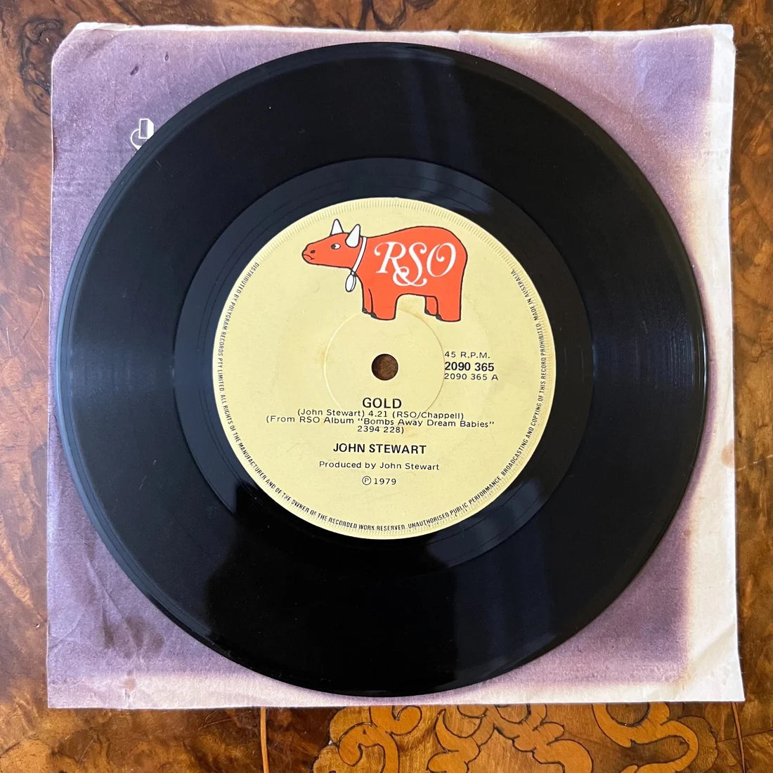 John Stewart Comin' Out Of Nowhere/ Gold Vinyl Record