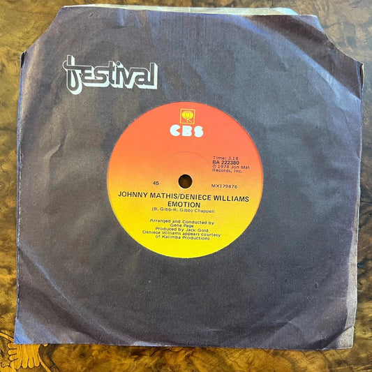 Johnny Mathis/Deniece Williams Emotion/ Too Much, Too Little, Too Late Record