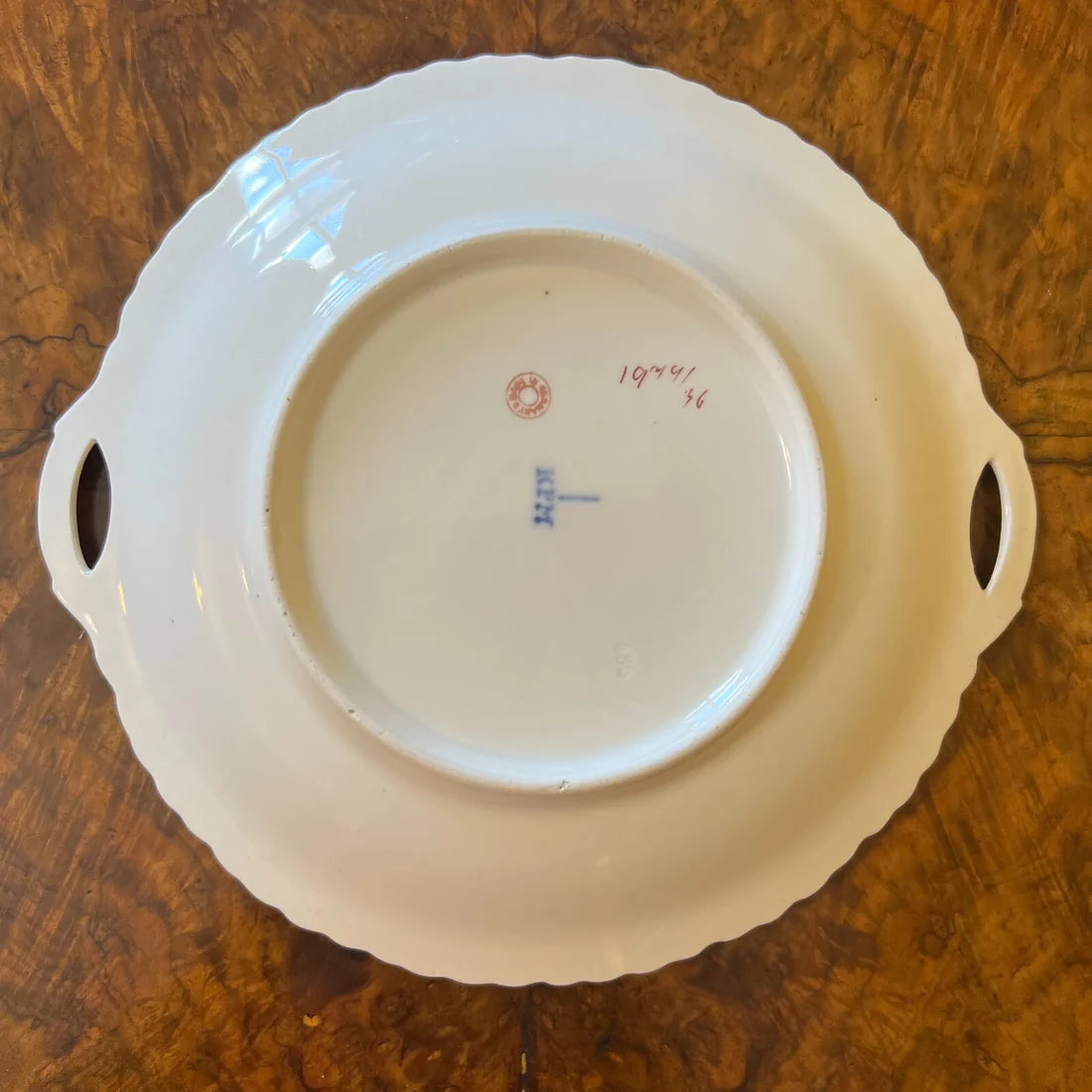 Antique KMP Shallow Serving Dish