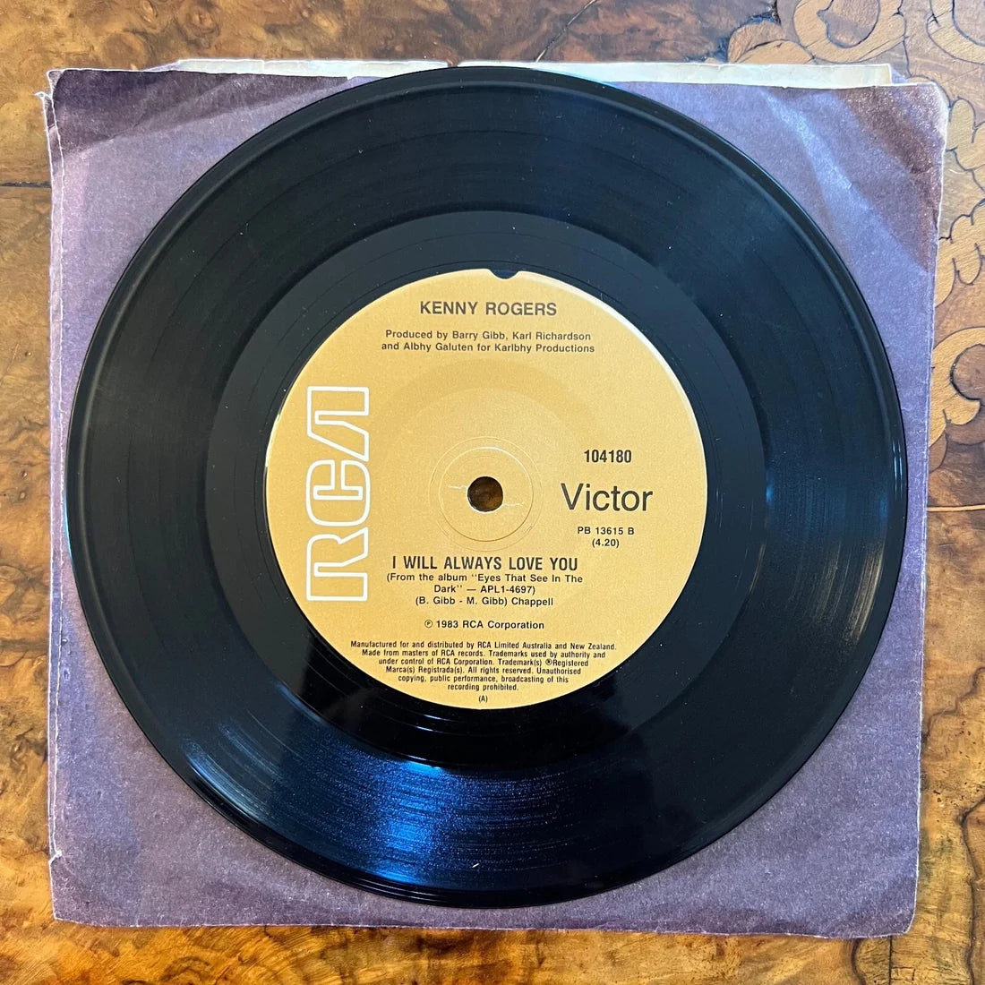 Kenny Rogers Island In The Stream/ I will Always Love You Record
