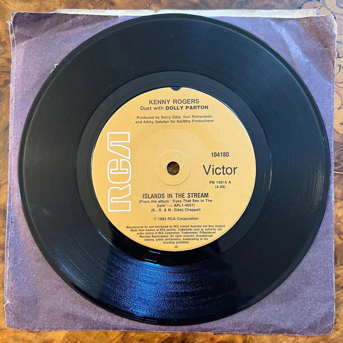 Kenny Rogers Island In The Stream/ I will Always Love You Record