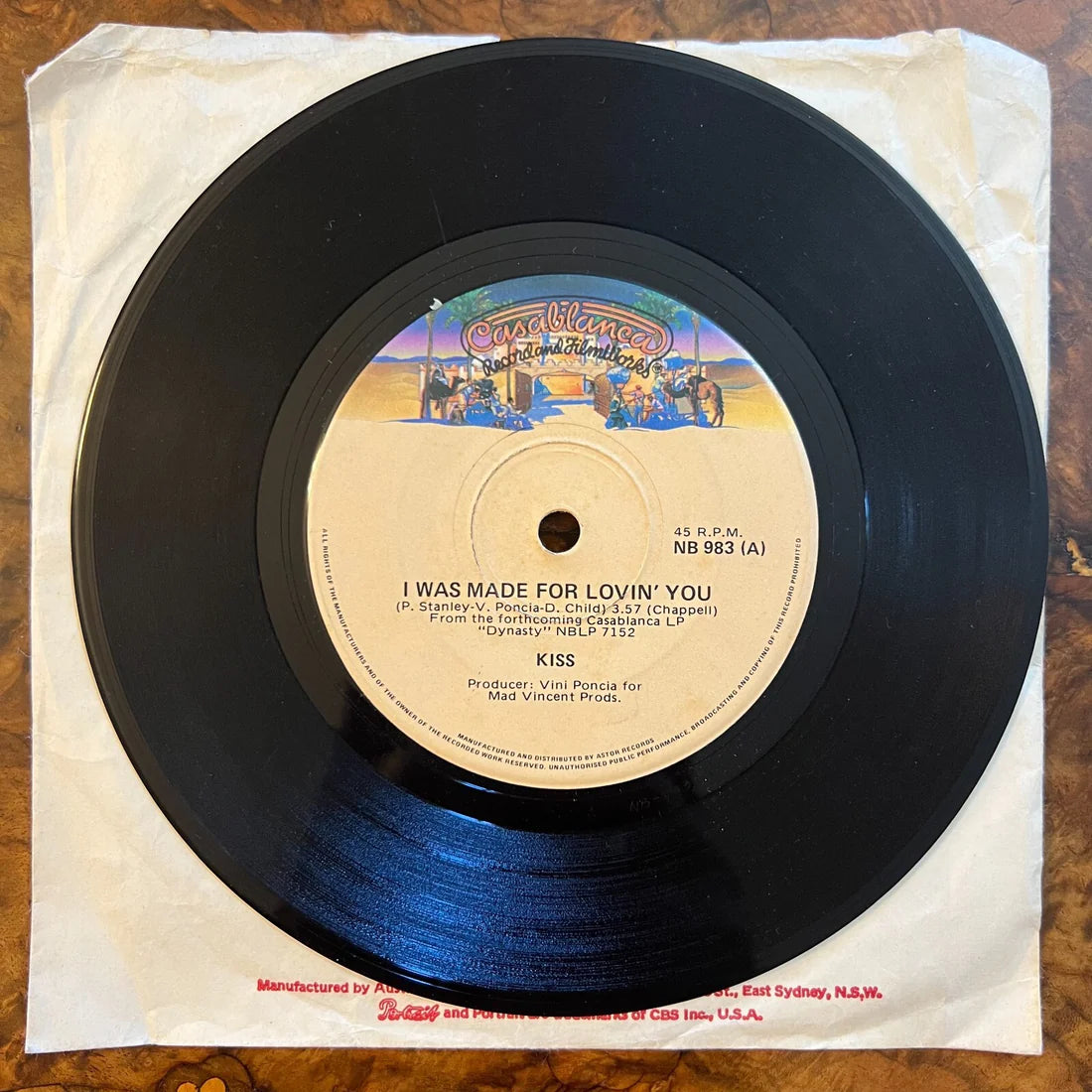Kiss I Was Made For Lovin' You/ Hard Times Record
