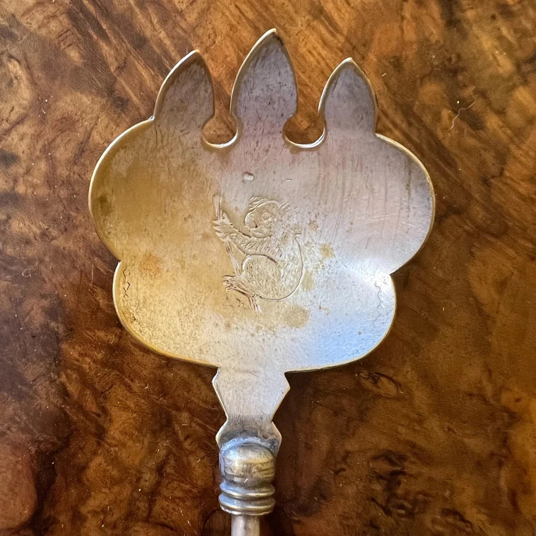 Vintage Koala Engraved Silver Plated Serving Utensils