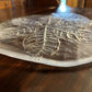 Vintage Kosta Boda Leaf Embossed Glass Platter