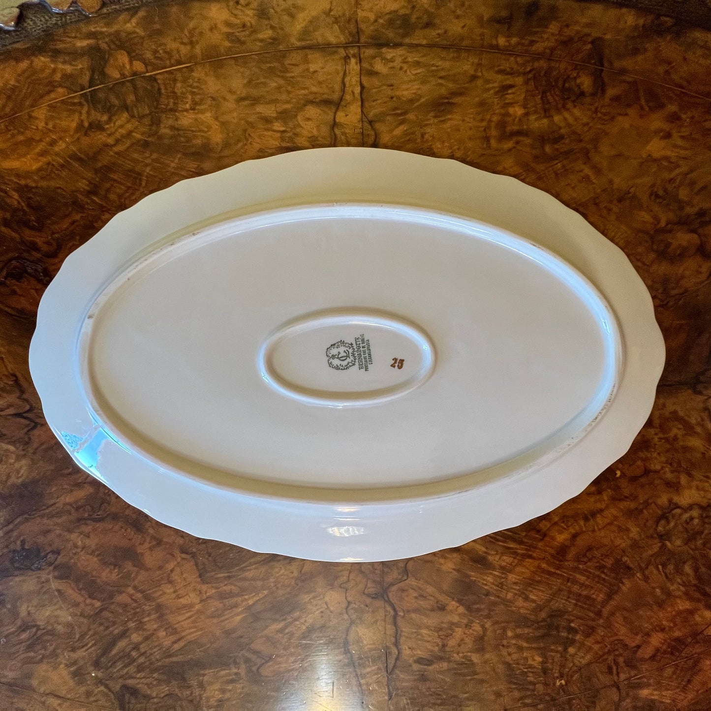 LC Bernadotte Floral Gold Trim Platter