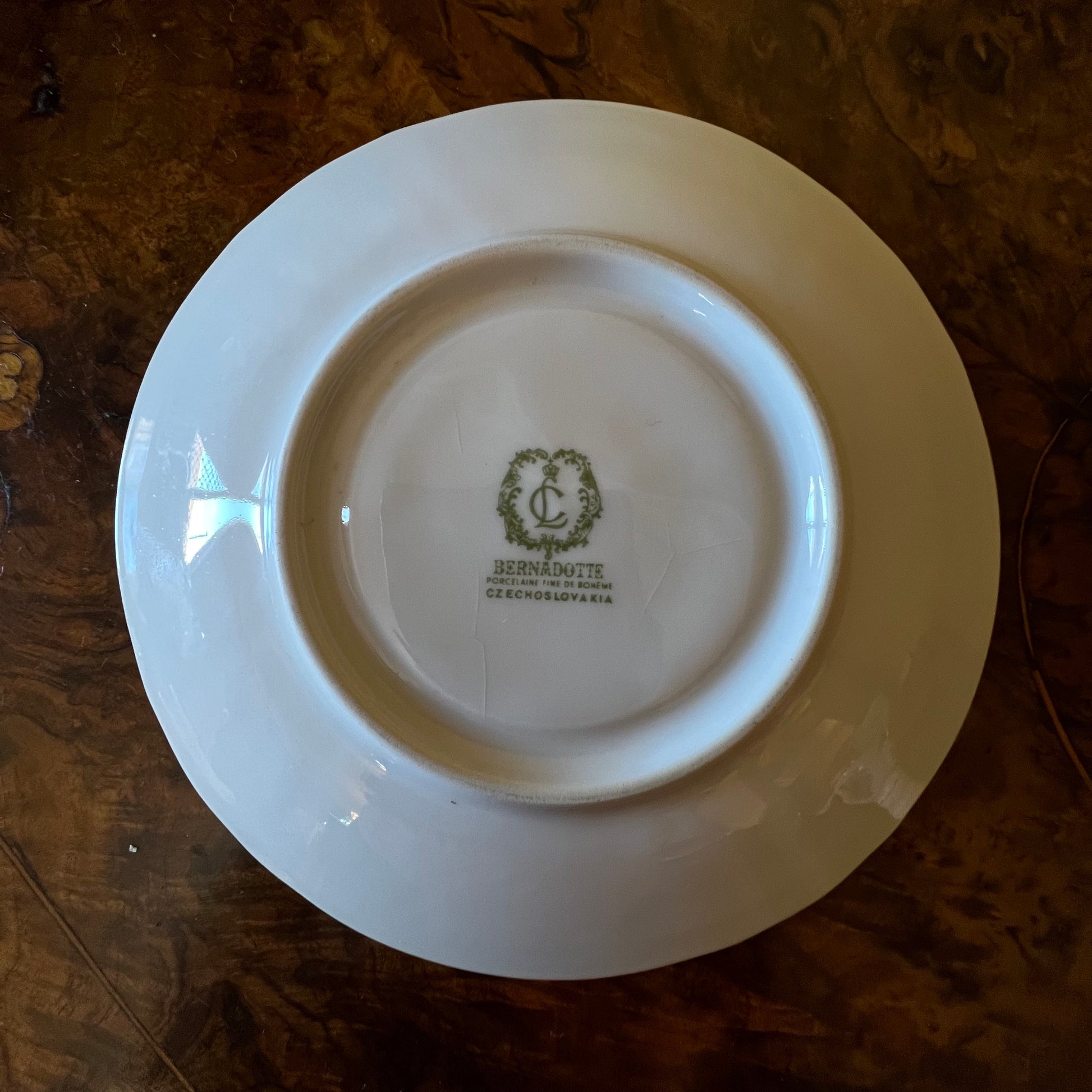 LC Bernadotte Floral Gold Trim Saucer