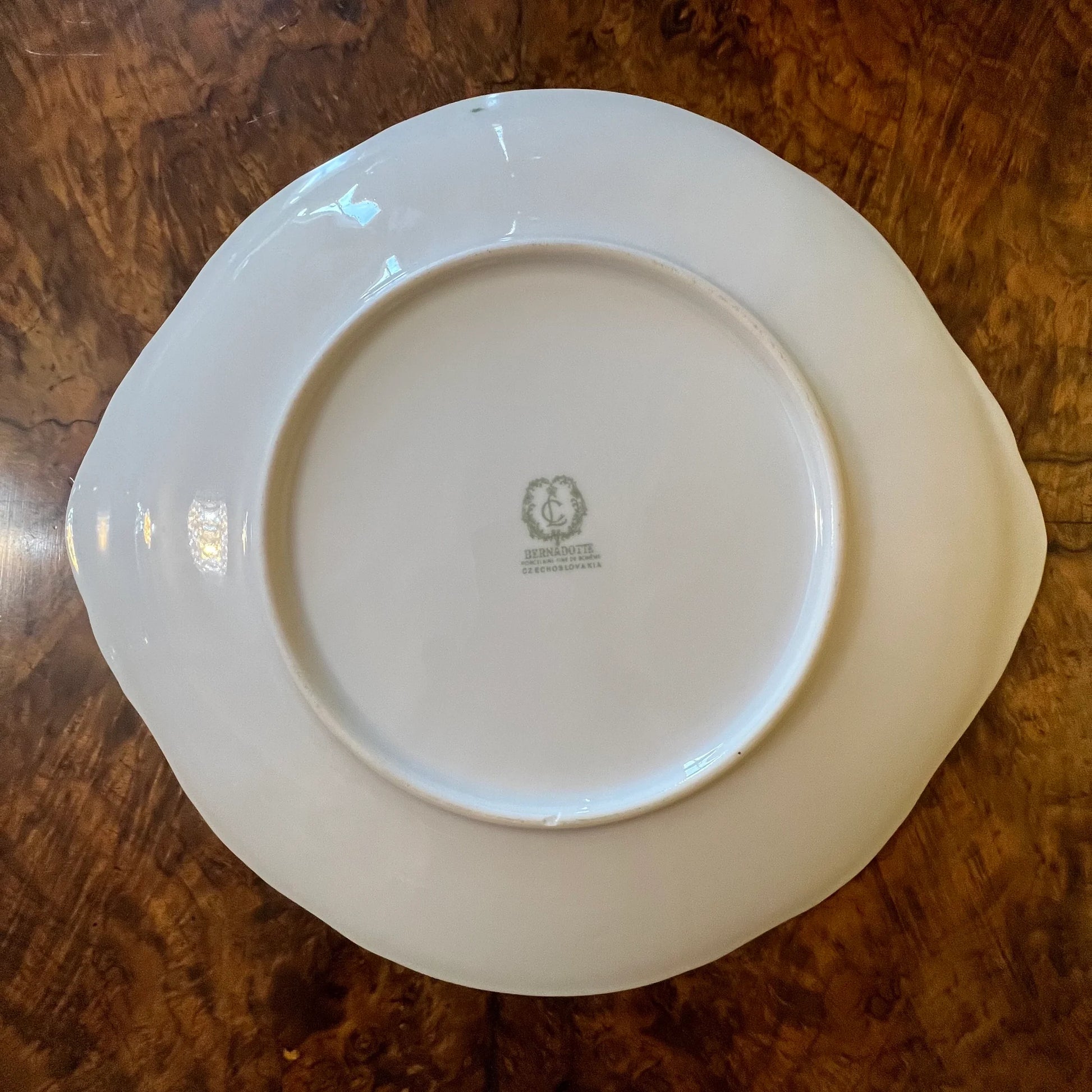 LC Bernadotte Floral Gold Trim Serving Platter