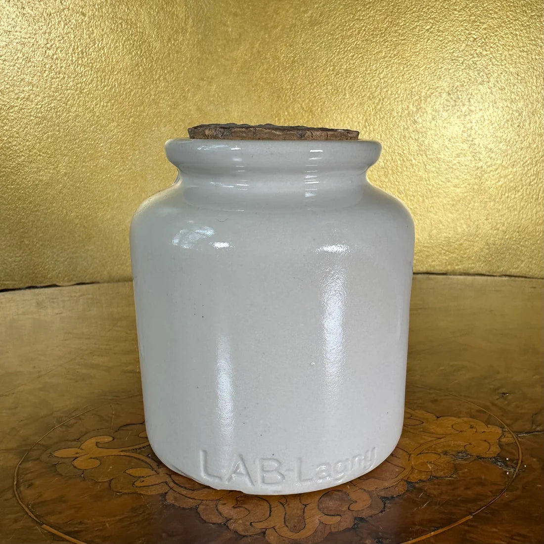 Lab Lagny Stoneware Pot Jar with Cork Lid