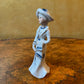 Vintage Lady Blue & White Figurine Statue