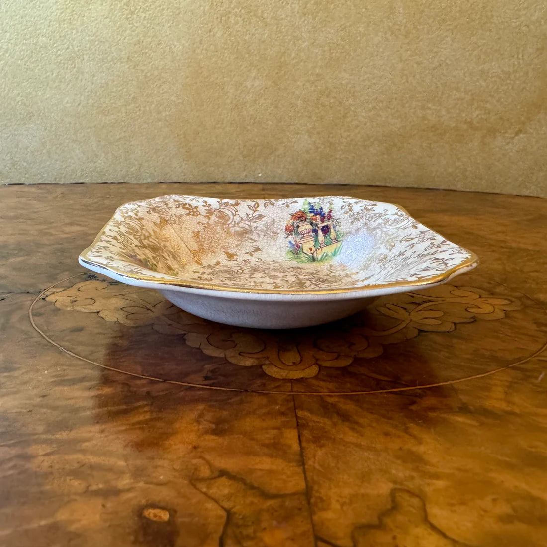 Vintage Lady Crinoline Empire Ware Square Dish