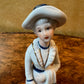 Vintage Lady Blue & White Figurine Statue