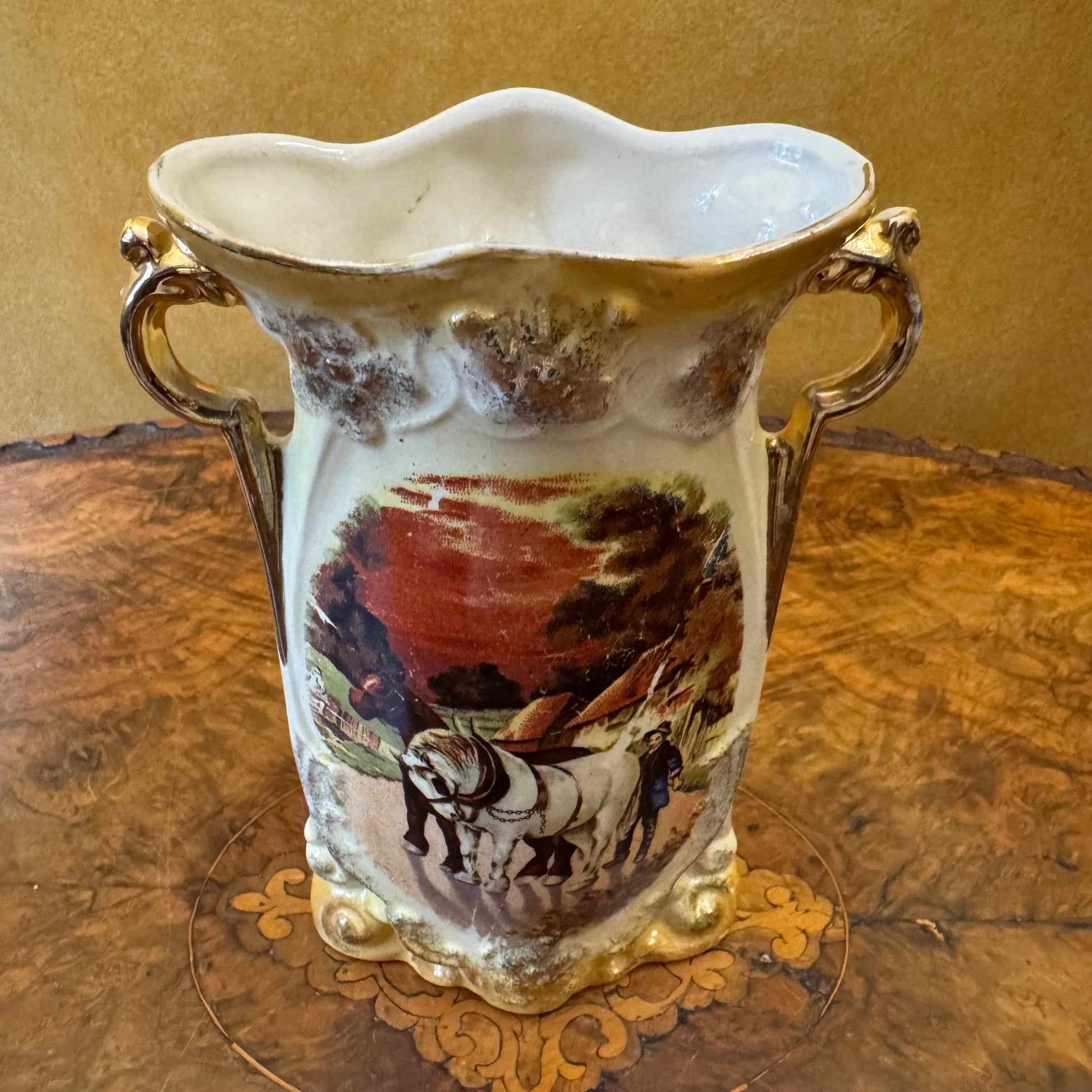 Lancaster & Sons Hanley Cow & Horse Print Vase