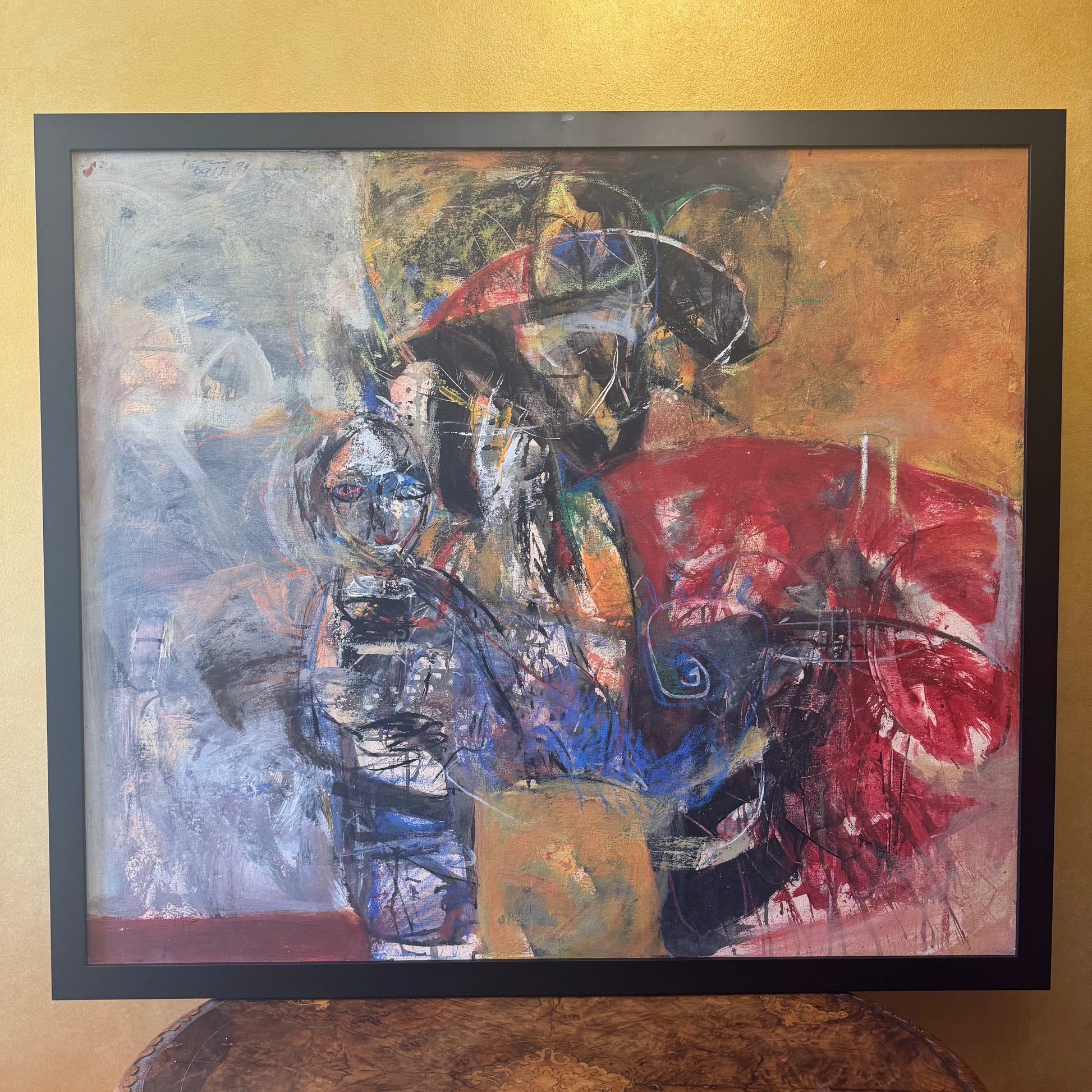 Large Painting Of Woman On Canvas 