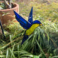 Vintage Lead Light Fairy Swallow Bird Hanging Ornament