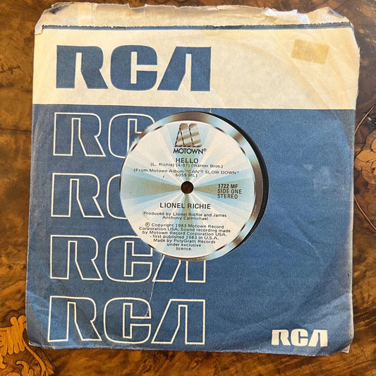 Lionel Richie You Mean More To Me/ Hello Record